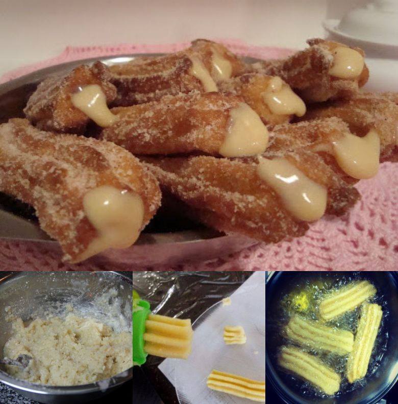 Como fazer churros caseiro tradicional simples Receitas de mamãe